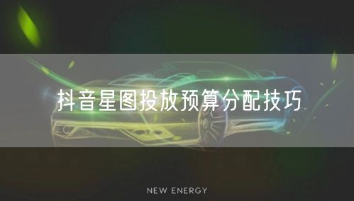 抖音星图投放预算分配技巧