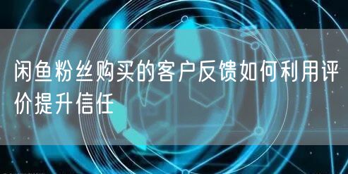 闲鱼粉丝购买的客户反馈如何利用评价提升信任