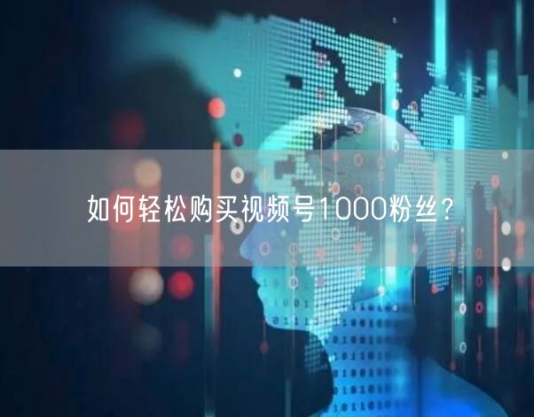 如何轻松购买视频号1000粉丝?