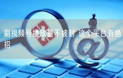 刷视频号播放量不被封 这个平台有绝招